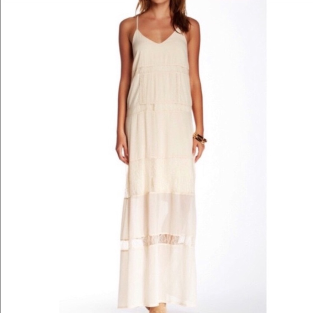 ASTR cream maxi dress